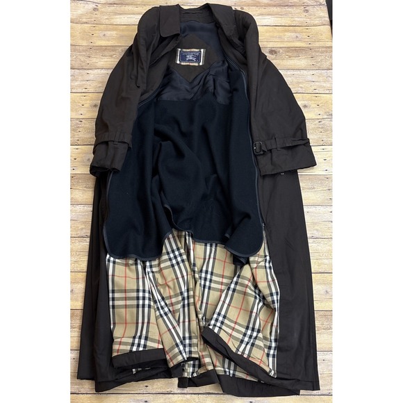 Burberry Jackets & Blazers - Burberry Trench Coat Women Vintage Wool Dark Brown Size 14 X-Long